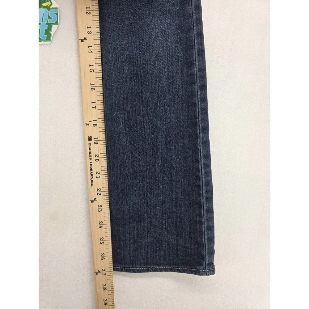 Levis Girls 12 Slim Bootcut Jeans 24x27 Dark Wash Adjustable Waist Stretch Denim